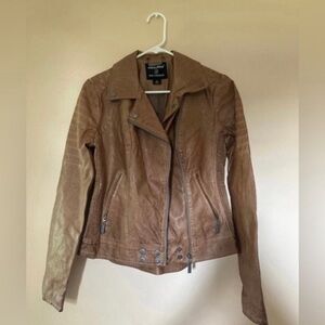 Versona Brown Faux Leather Jacket Women’s Small